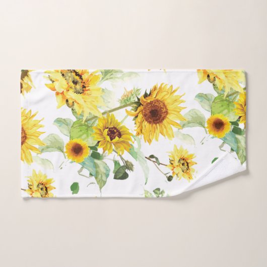 Tournesol aquarelle (Serviette à main)