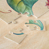 Tournesol Aquarelle Avec Vines Puzzle #1 (Côté)