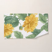 Tournesol aquarelle floral rustique (Serviette à main)