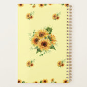 Tournesol aquarelle – Graphique floral (Dos)