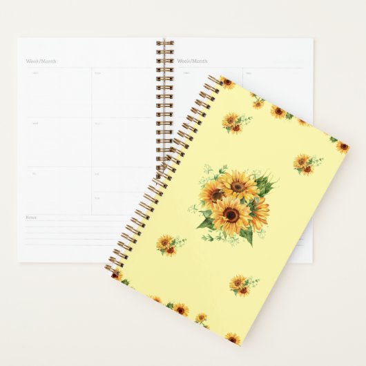 Tournesol aquarelle – Graphique floral (Devant avec enveloppe)