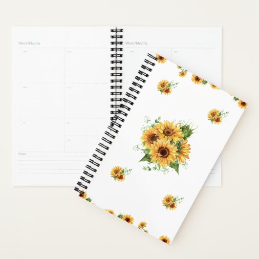 Tournesol aquarelle – Graphique floral (Devant avec enveloppe)