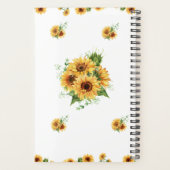 Tournesol aquarelle – Graphique floral (Dos)