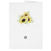 Tournesol Aquarelle Mariage Floral Merci (Dos)