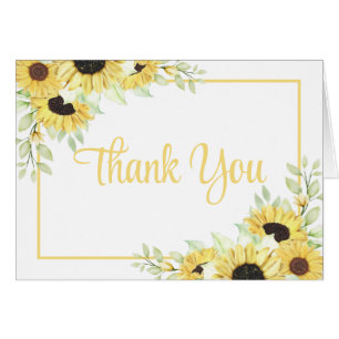 Tournesol Aquarelle Mariage Floral Merci