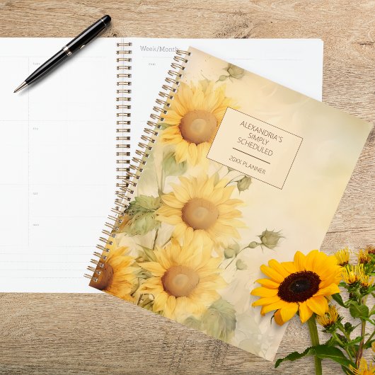 Tournesol aquarelle rustique