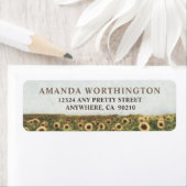 Tournesol Aquarelle Rustique Mariage Étiquettes de (En situation)