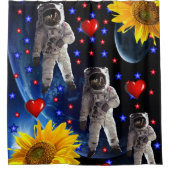 Tournesol Astronaut rideau de douche (Devant)