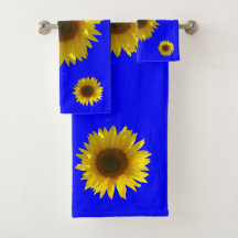 Tournesol avec bleu foncé brillant