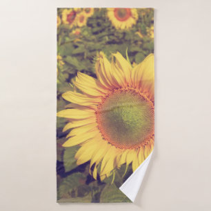 Tournesol avec effet filtre style vintage rétro