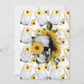 Tournesol avec Faire-part de mariage crâne (Dos)