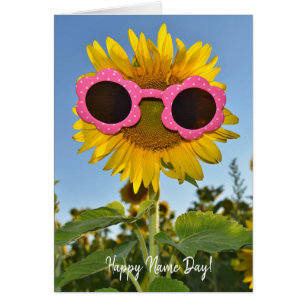 Tournesol avec lunettes de soleil pour le Jour du