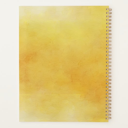 Tournesol avec Monogramme nom de script aquarelle (Dos)