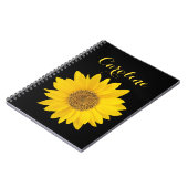 Tournesol avec nom personnalisé Carnet (Côté gauche)