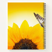 Tournesol avec papillon Carnet Spiral (Dos)