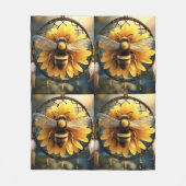 Tournesol Bee Dreamcatcher, couverture en polaire (Devant)