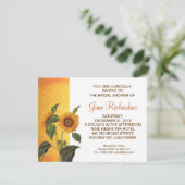 tournesol belles invitations de douche nuptiale (Debout devant)