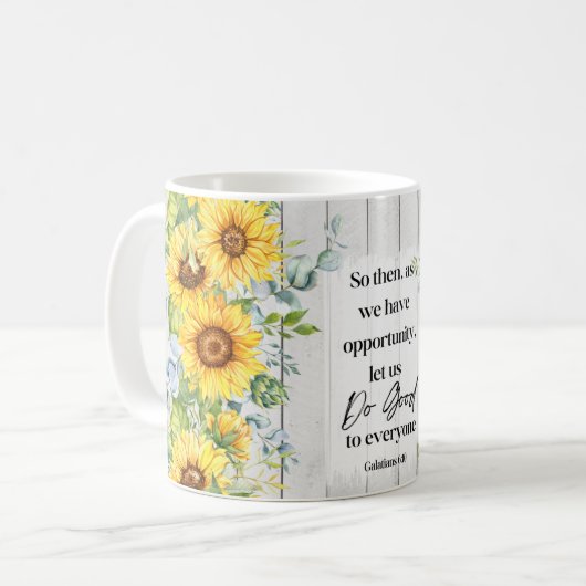 Tournesol Bible Verse Café Mug (Devant gauche)