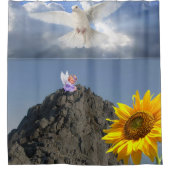 Tournesol Blanc Dove Angel Douche rideau (Devant)