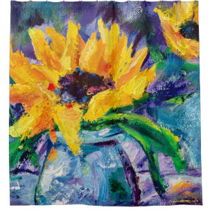 Tournesol Blues Douche rideau