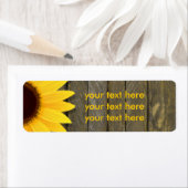 Tournesol Bois foncé Rustique Pays Étiquettes de a (En situation)