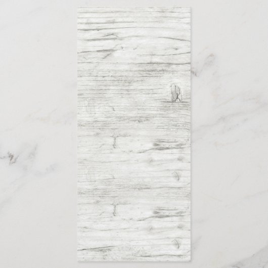 Tournesol & Bois rustique Menu Mariage Dîner (Dos)