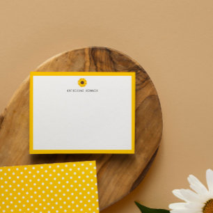 Tournesol Bordure jaune Merci personnalisé