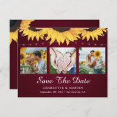 Tournesol Bourgogne 3 Photo Enregistrer Les Cartes (Devant / Derrière)