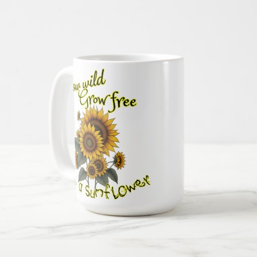 Tournesol Brûler café Mug (Devant gauche)