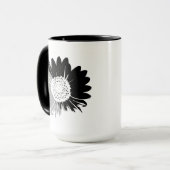 Tournesol BW Mug (Devant gauche)