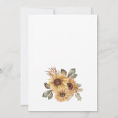 Tournesol Carte de Pré-annonce (Dos)