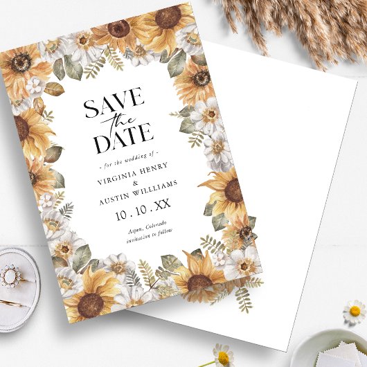 Tournesol Carte de Pré-annonce