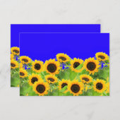 Tournesol Carte Ukraine Drapeau Couleurs (Devant / Derrière)