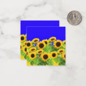 Tournesol Carte Ukraine Drapeau Couleurs - Liberté (Devant/Arrière en situation)