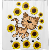 Tournesol Chat Kitten rideau de douche (Devant)