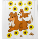 Tournesol Chien Douche rideau (Devant)
