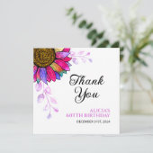 Tournesol coloré Feuille pourpre Merci d'anniversa (Debout devant)