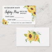 Tournesol Combien de broches de sécurité carte de (Devant / Derrière)