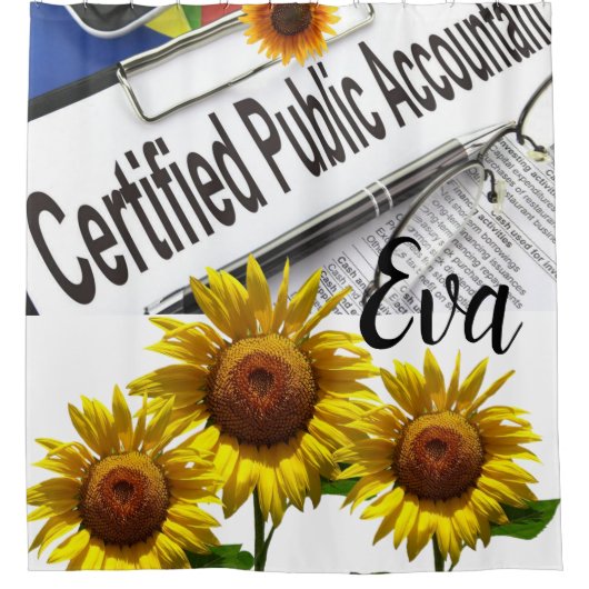 Tournesol comptable rideau de douche (Devant)