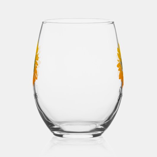 Tournesol Conception Verre Vin Stemless (Droite)