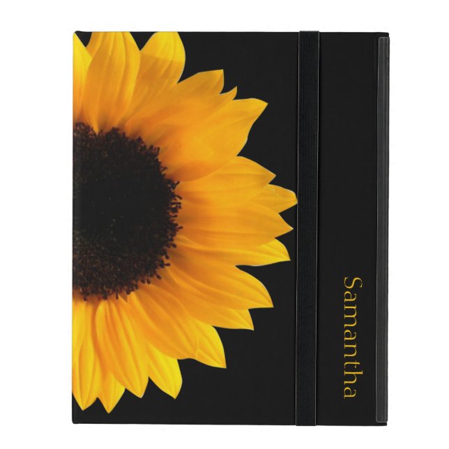 Tournesol coque ipad personnalisé (Devant fermé)