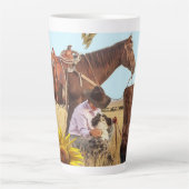 Tournesol Cowboy Horse Latte Mug (Devant)