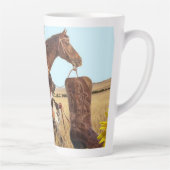 Tournesol Cowboy Horse Latte Mug (Droite)