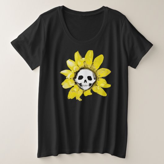 Tournesol crâne - Tous les styles Hommes/Femmes/En (Design devant)