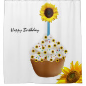Tournesol Cupcake Douche rideau (Devant)