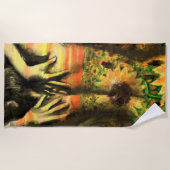 Tournesol Dancing Femme Serviette de plage (Devant)