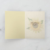 Tournesol d'anniversaire avec carte Raindrops (Intérieur)