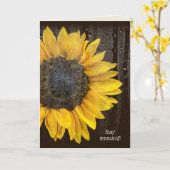 Tournesol d'anniversaire avec carte Raindrops (Fleur jaune)