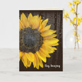 Tournesol d'anniversaire avec carte Raindrops (Fleur jaune)