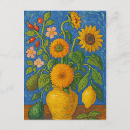 Tournesol dans le vase Carte postale (Devant)